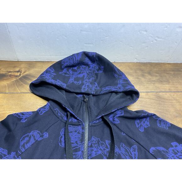 Athleta Triumph Activewear Hooded Sweatshirt Hoodie Zipper Purple/Black Size M - Picture 4 of 15